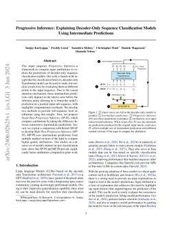 Progressive Inference: Explaining Decoder-Only Sequence Classification
  Models Using Intermediate Predictions