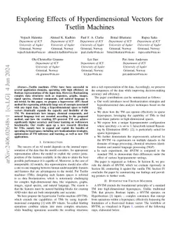 Exploring Effects of Hyperdimensional Vectors for Tsetlin Machines