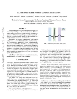 Self-Trained Model for ECG Complex Delineation