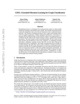 GEFL: Extended Filtration Learning for Graph Classification