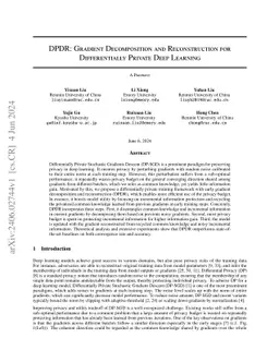 DPDR: Gradient Decomposition and Reconstruction for Differentially
  Private Deep Learning