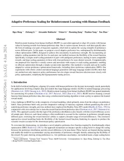 Adaptive Preference Scaling for Reinforcement Learning with Human
  Feedback
