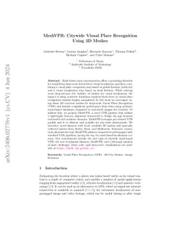 MeshVPR: Citywide Visual Place Recognition Using 3D Meshes