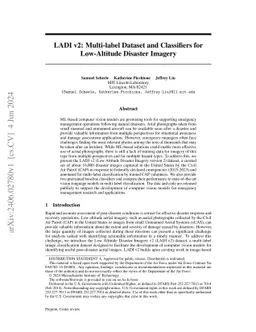 LADI v2: Multi-label Dataset and Classifiers for Low-Altitude Disaster
  Imagery