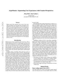 ArguMentor: Augmenting User Experiences with Counter-Perspectives