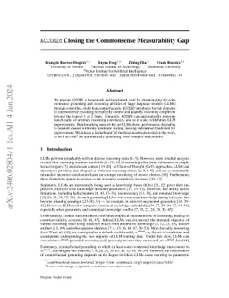 ACCORD: Closing the Commonsense Measurability Gap