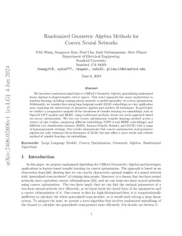 Randomized Geometric Algebra Methods for Convex Neural Networks
