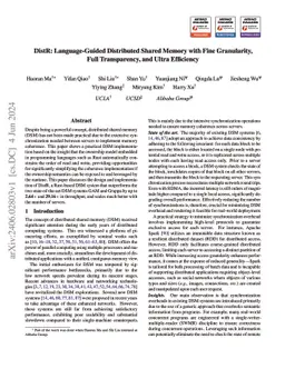 DRust: Language-Guided Distributed Shared Memory with Fine Granularity,
  Full Transparency, and Ultra Efficiency
