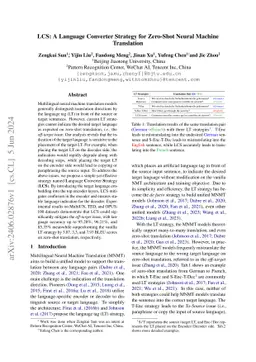 LCS: A Language Converter Strategy for Zero-Shot Neural Machine
  Translation