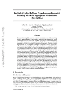 FedStaleWeight: Buffered Asynchronous Federated Learning with Fair
  Aggregation via Staleness Reweighting