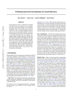 Prediction-powered Generalization of Causal Inferences