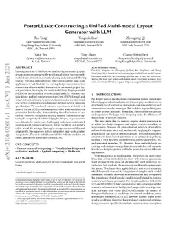 PosterLLaVa: Constructing a Unified Multi-modal Layout Generator with
  LLM