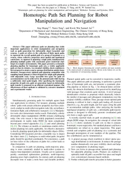 Homotopic Path Set Planning for Robot Manipulation and Navigation