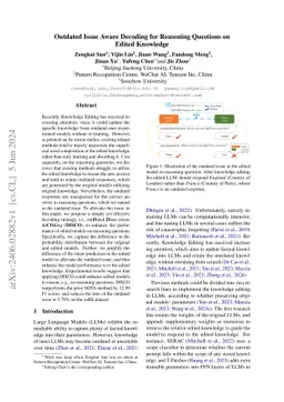 Outdated Issue Aware Decoding for Reasoning Questions on Edited
  Knowledge