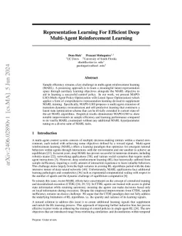 Representation Learning For Efficient Deep Multi-Agent Reinforcement
  Learning