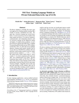 PrE-Text: Training Language Models on Private Federated Data in the Age
  of LLMs