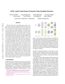 AVFF: Audio-Visual Feature Fusion for Video Deepfake Detection