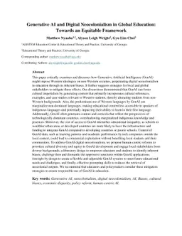 Generative AI and Power Imbalances in Global Education: Frameworks for Bias Mitigation