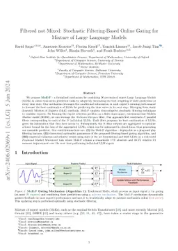 Filtered not Mixed: Stochastic Filtering-Based Online Gating for Mixture of Large Language Models