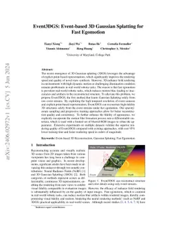Event3DGS: Event-Based 3D Gaussian Splatting for High-Speed Robot
  Egomotion