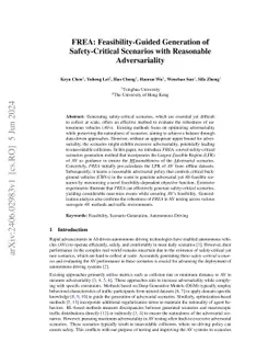 FREA: Feasibility-Guided Generation of Safety-Critical Scenarios with
  Reasonable Adversariality