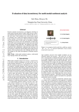 Evaluation of data inconsistency for multi-modal sentiment analysis
