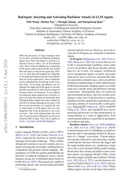 BadAgent: Inserting and Activating Backdoor Attacks in LLM Agents