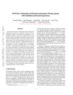 DriVLMe: Enhancing LLM-based Autonomous Driving Agents with Embodied and
  Social Experiences