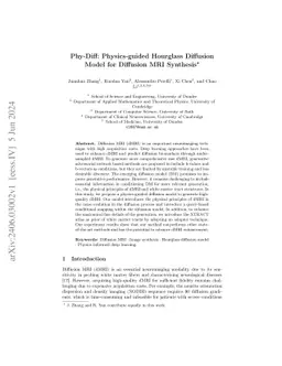 Phy-Diff: Physics-guided Hourglass Diffusion Model for Diffusion MRI
  Synthesis