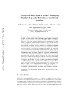 Giving each task what it needs -- leveraging structured sparsity for
  tailored multi-task learning
