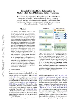 Towards Detecting LLMs Hallucination via Markov Chain-based Multi-agent
  Debate Framework