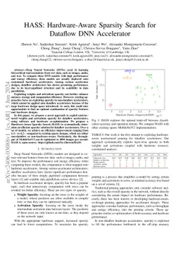 HASS: Hardware-Aware Sparsity Search for Dataflow DNN Accelerator