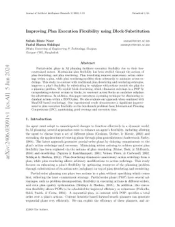 Improving Plan Execution Flexibility using Block-Substitution