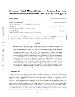 Detecting Model Misspecification in Amortized Bayesian Inference with
  Neural Networks: An Extended Investigation