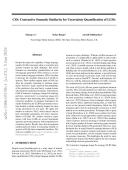 CSS: Contrastive Semantic Similarity for Uncertainty Quantification of
  LLMs