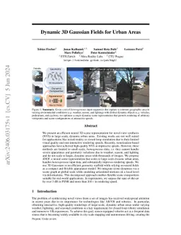 Dynamic 3D Gaussian Fields for Urban Areas