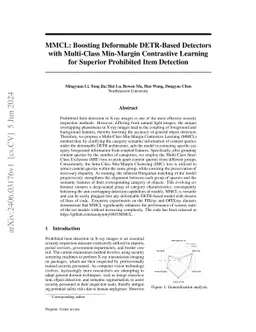MMCL: Correcting Content Query Distributions for Improved Anti-Overlapping X-Ray Object Detection