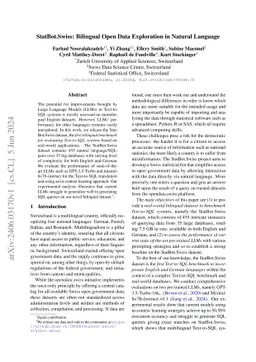 StatBot.Swiss: Bilingual Open Data Exploration in Natural Language