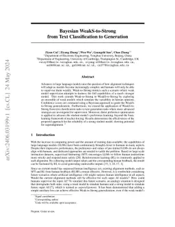 Bayesian WeakS-to-Strong from Text Classification to Generation