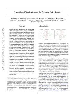 Prompt-based Visual Alignment for Zero-shot Policy Transfer