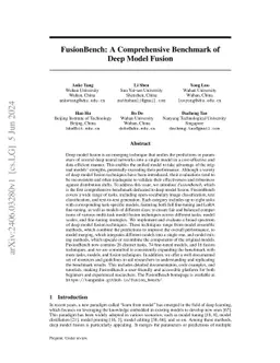 FusionBench: A Unified Library and Comprehensive Benchmark for Deep Model Fusion