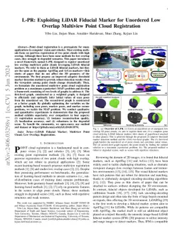 L-PR: Exploiting LiDAR Fiducial Marker for Unordered Low Overlap Multiview Point Cloud Registration