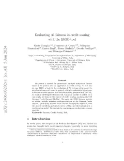 Evaluating AI fairness in credit scoring with the BRIO tool