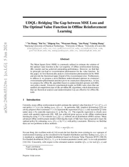 UDQL: Bridging The Gap between MSE Loss and The Optimal Value Function
  in Offline Reinforcement Learning