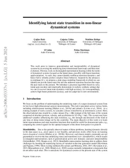 Identifying latent state transition in non-linear dynamical systems