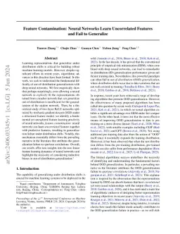 Feature contamination: Neural networks learn uncorrelated features and fail to generalize