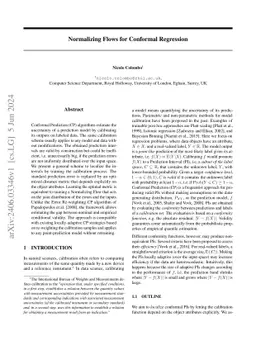 Normalizing Flows for Conformal Regression