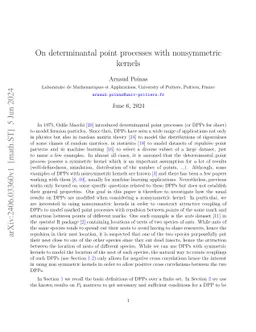 On determinantal point processes with nonsymmetric kernels