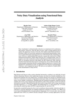 Noisy Data Visualization using Functional Data Analysis