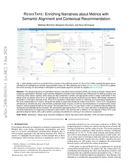 RemixTape: Enriching Narratives about Metrics with Semantic Alignment
  and Contextual Recommendation